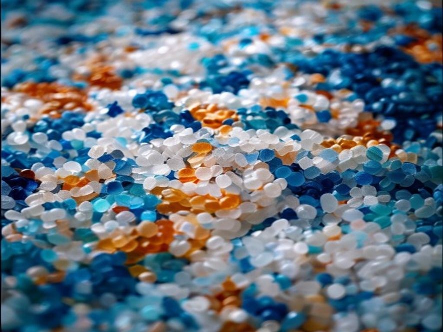 Granza de plástico reciclado de colores